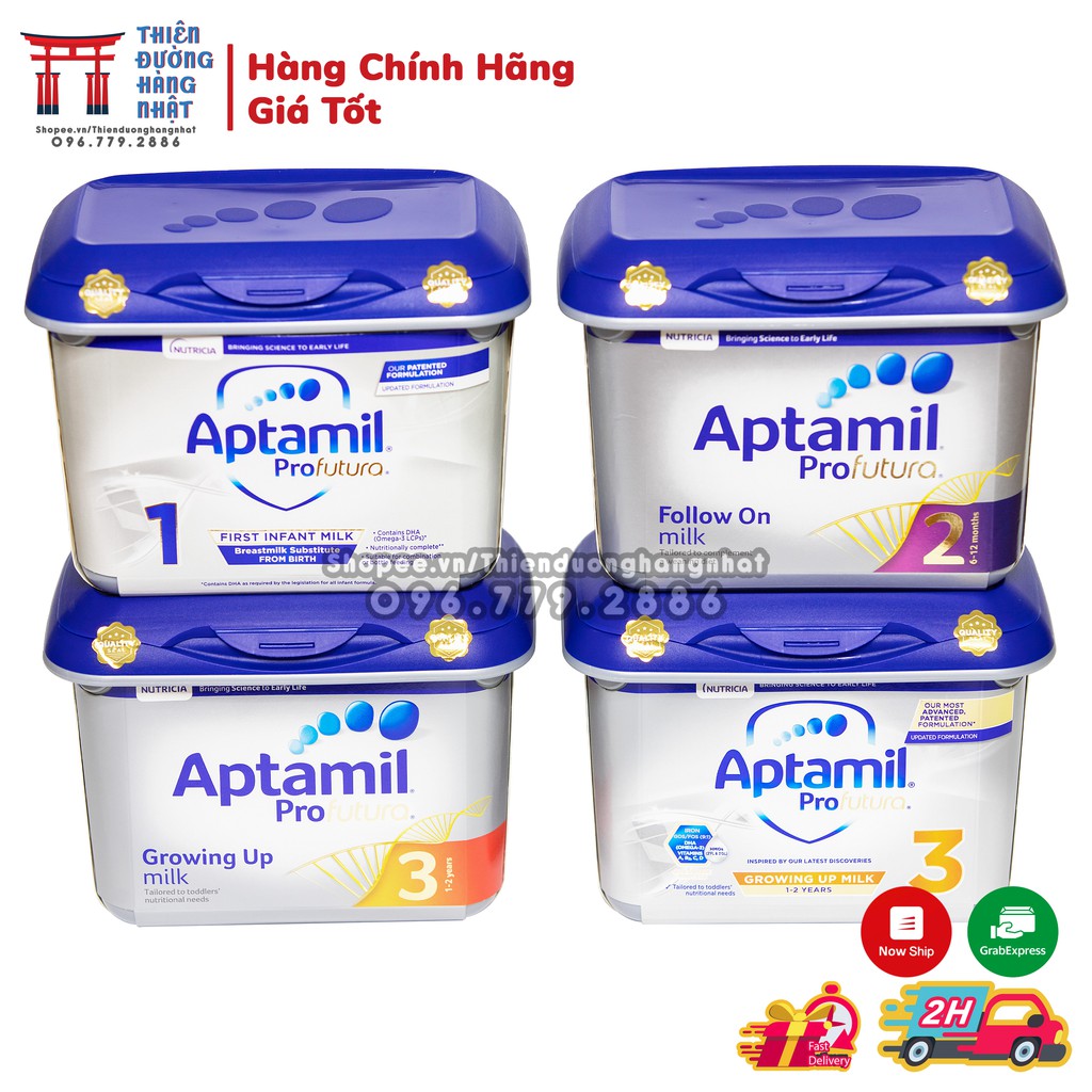 Sữa Aptamil bạc Anh, sữa bột hỗ trợ tăng chiều cao cho bé 800g [Sale Date 8.9/2021]